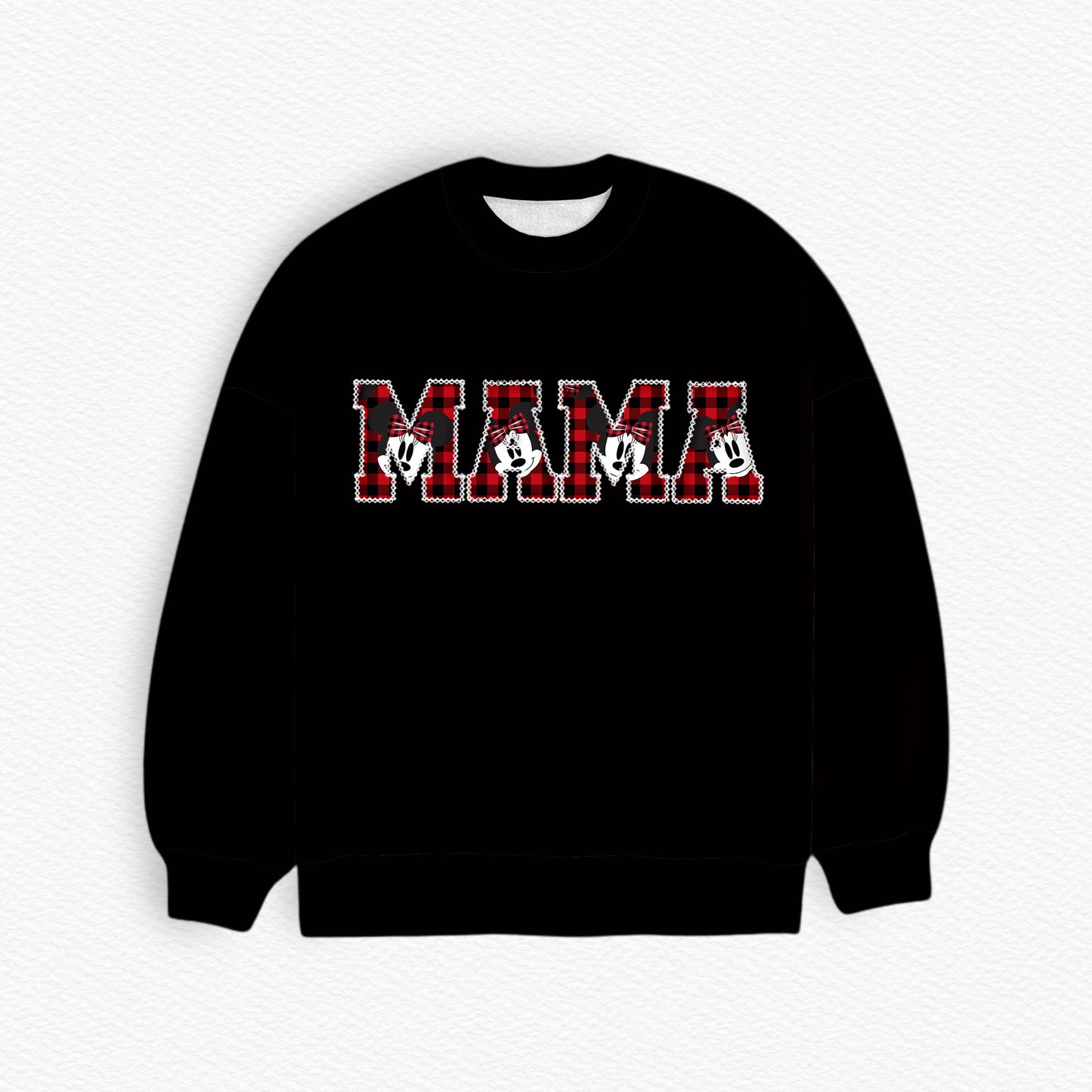 Holiday Minnie MAMA Embroidered French Terry Bamboo Adult Sweatshirt