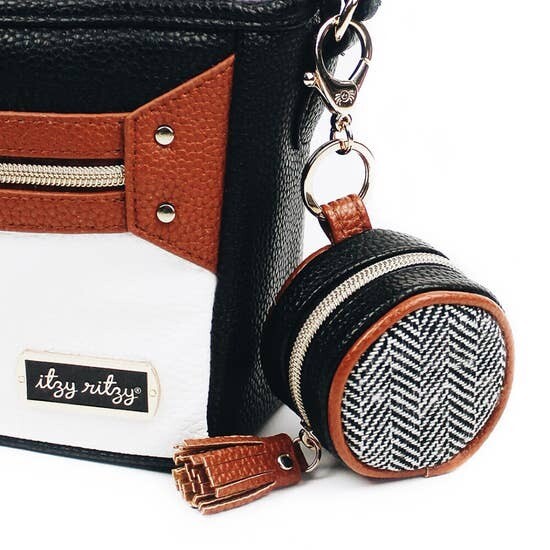 Coffee & Cream Diaper Bag Charm Pod Keychain Paci Pod - Itzy Ritzy