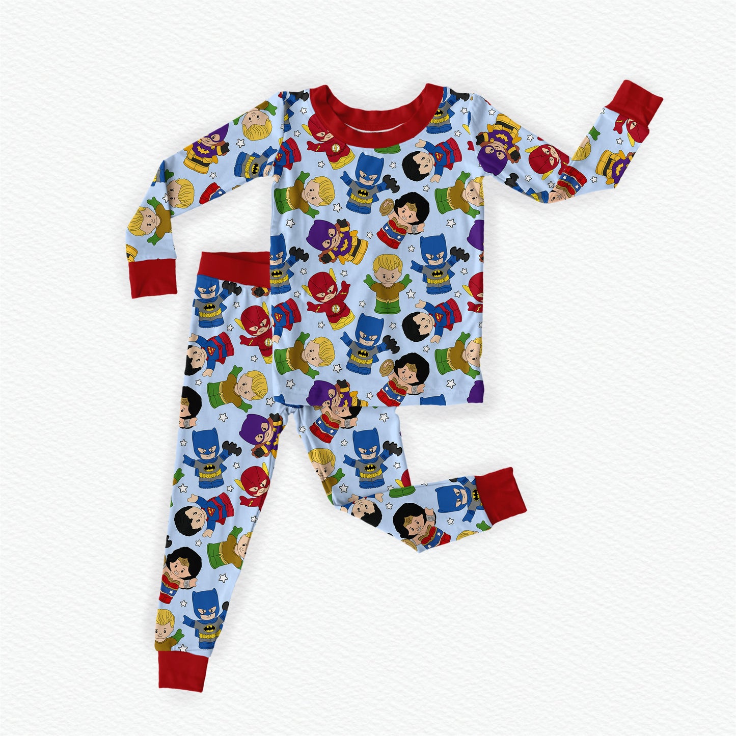 Hero Tiny People Bamboo Long Sleeve Two Piece Pajama Set