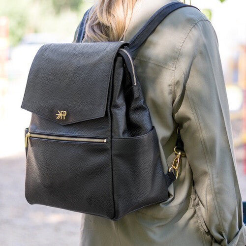 Freshly Picked Classic Convertible Diaper Bag Backpack- Ebony