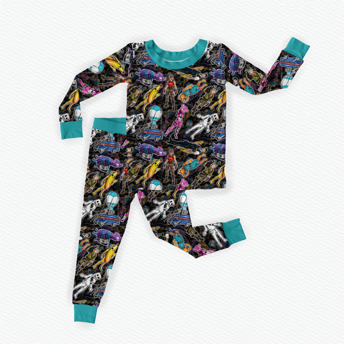 Cranking 90s Bamboo Long Sleeve Two Piece Pajama Set