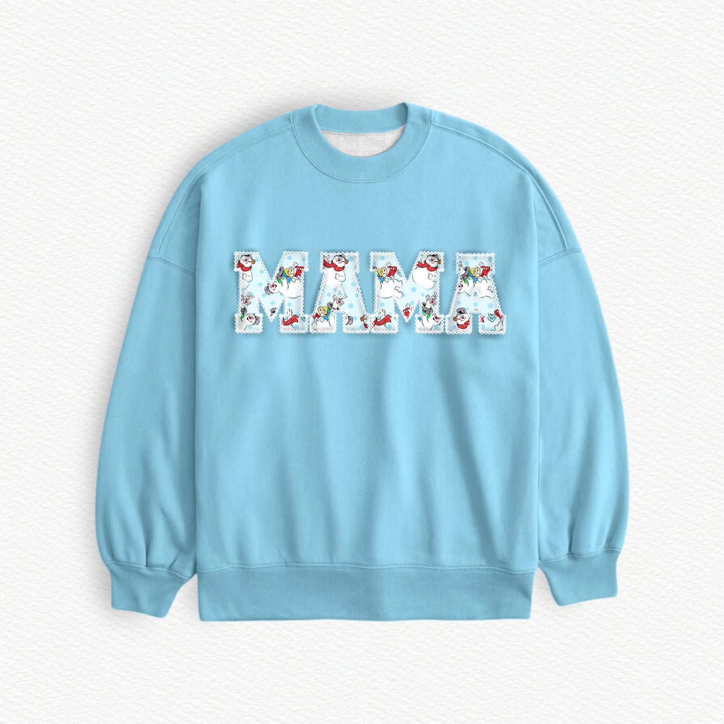 Happy Birthday! MAMA Embroidered Lightweight Bamboo Spandex Adult Sweatshirt