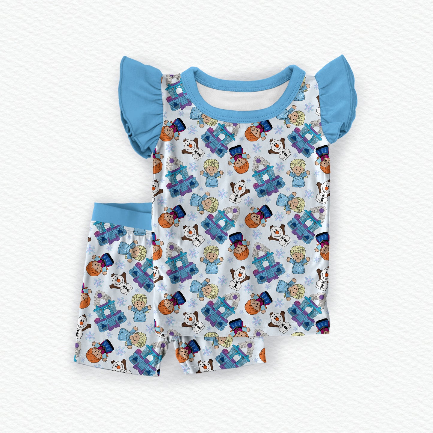 Worth Melting For Tiny People Flutter Sleeve Bamboo Short Sleeve & Shorts Two Piece Pajama Set