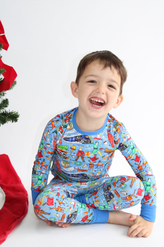 Classic Christmas Films Long Sleeve Two Piece Pajama Set