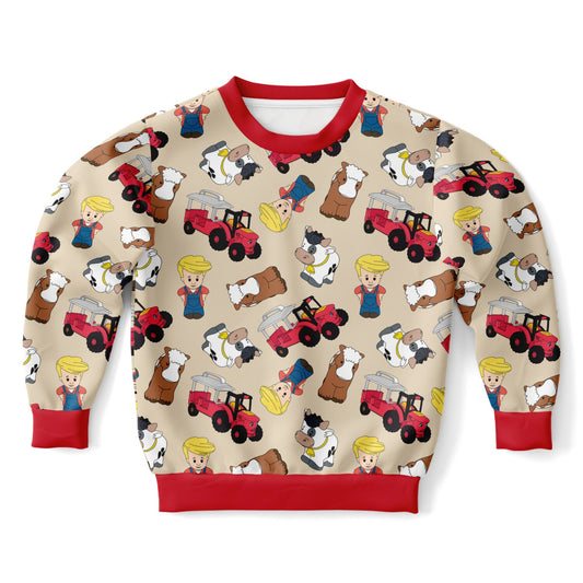 Farm Tiny People Crewneck Bamboo French Terry Pullover