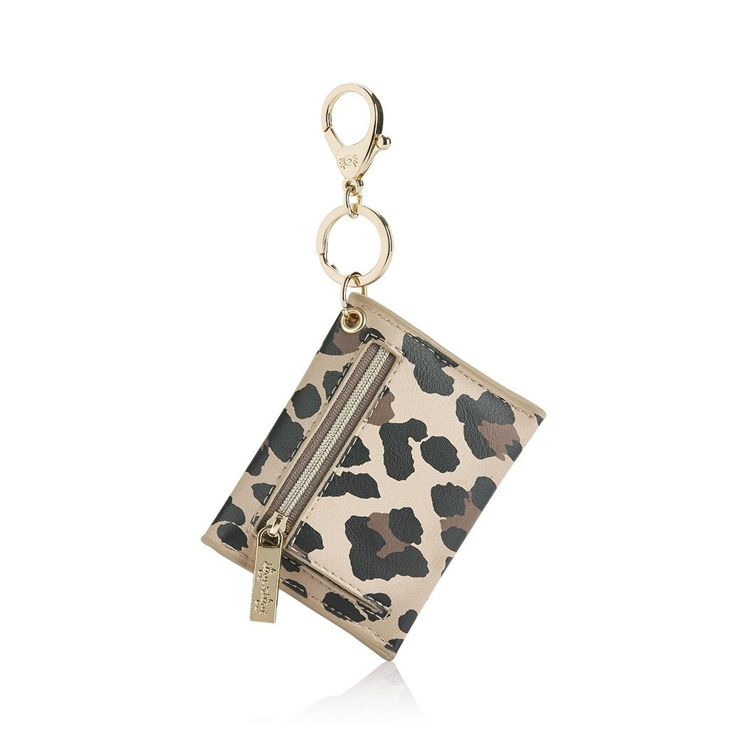 Itzy Ritzy Mini Wallet™ Card Holder & Key Chain Charm- Leopard