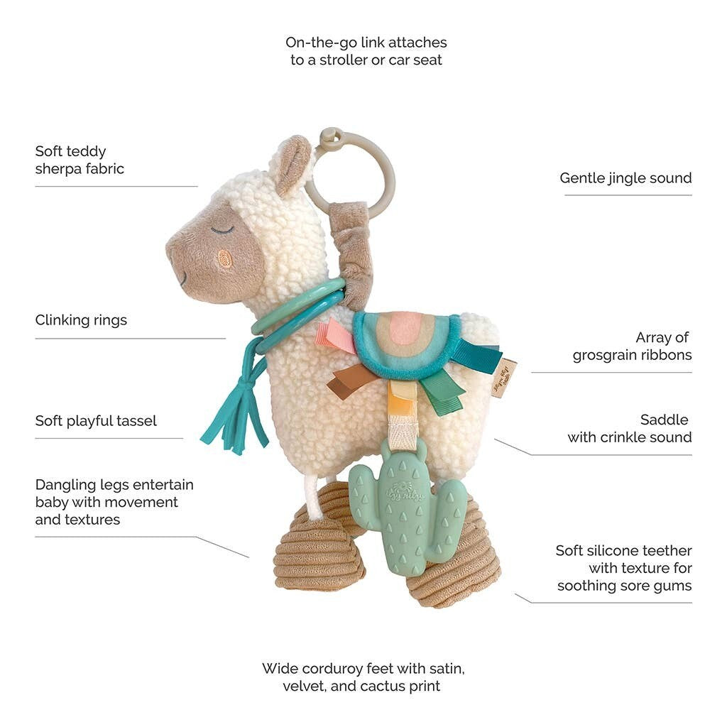 Itzy Ritzy -Link & Love™ Llama Activity Plush with Teether Toy