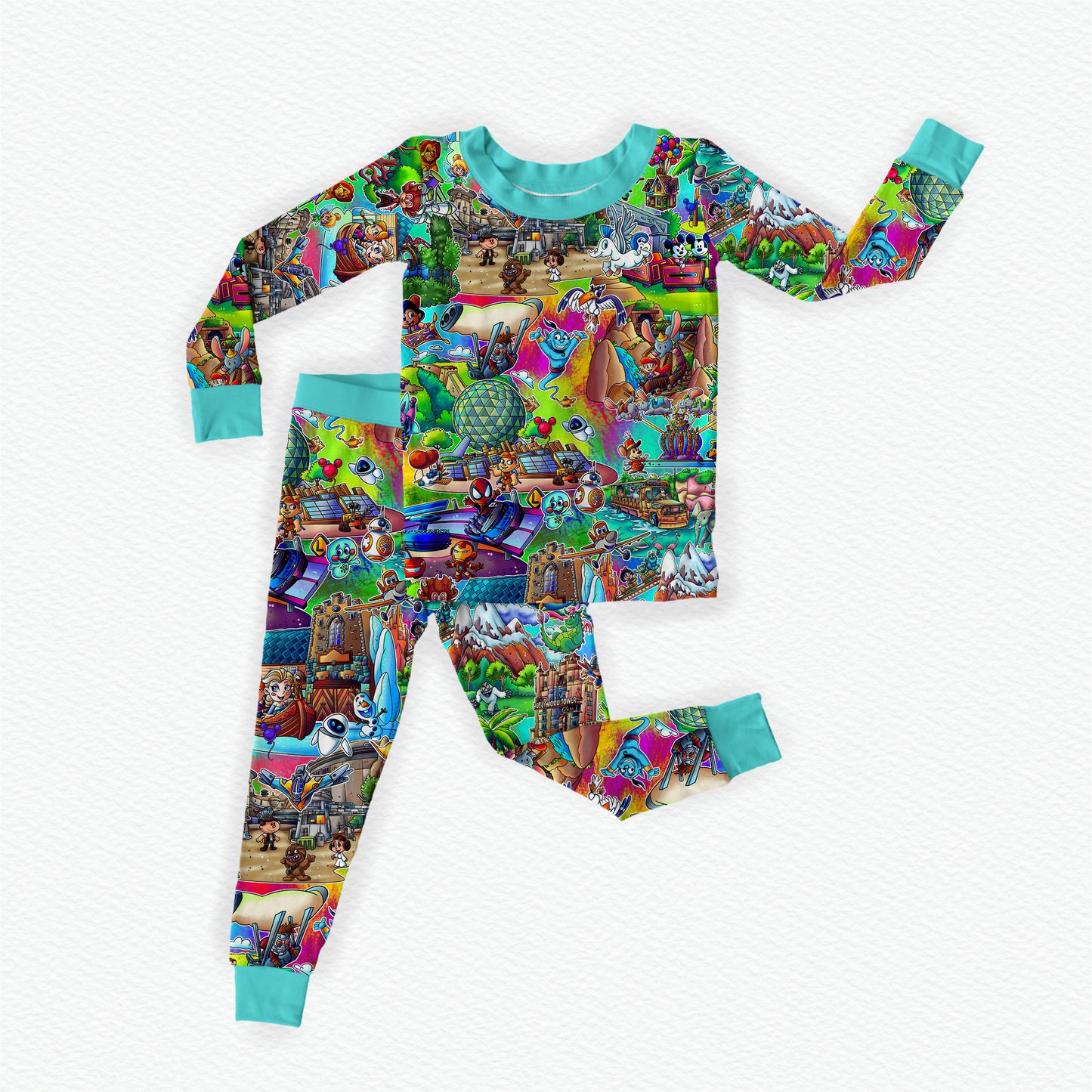 The Park Toons Bamboo Long Sleeve Two Piece Pajama Set
