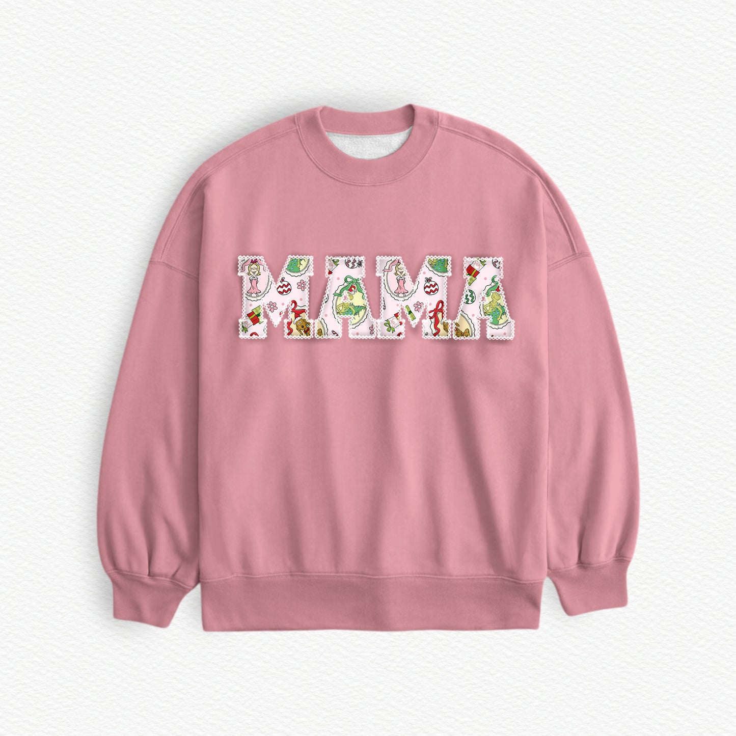 Lou Who MAMA Embroidered Lightweight Bamboo Spandex Adult Sweatshirt