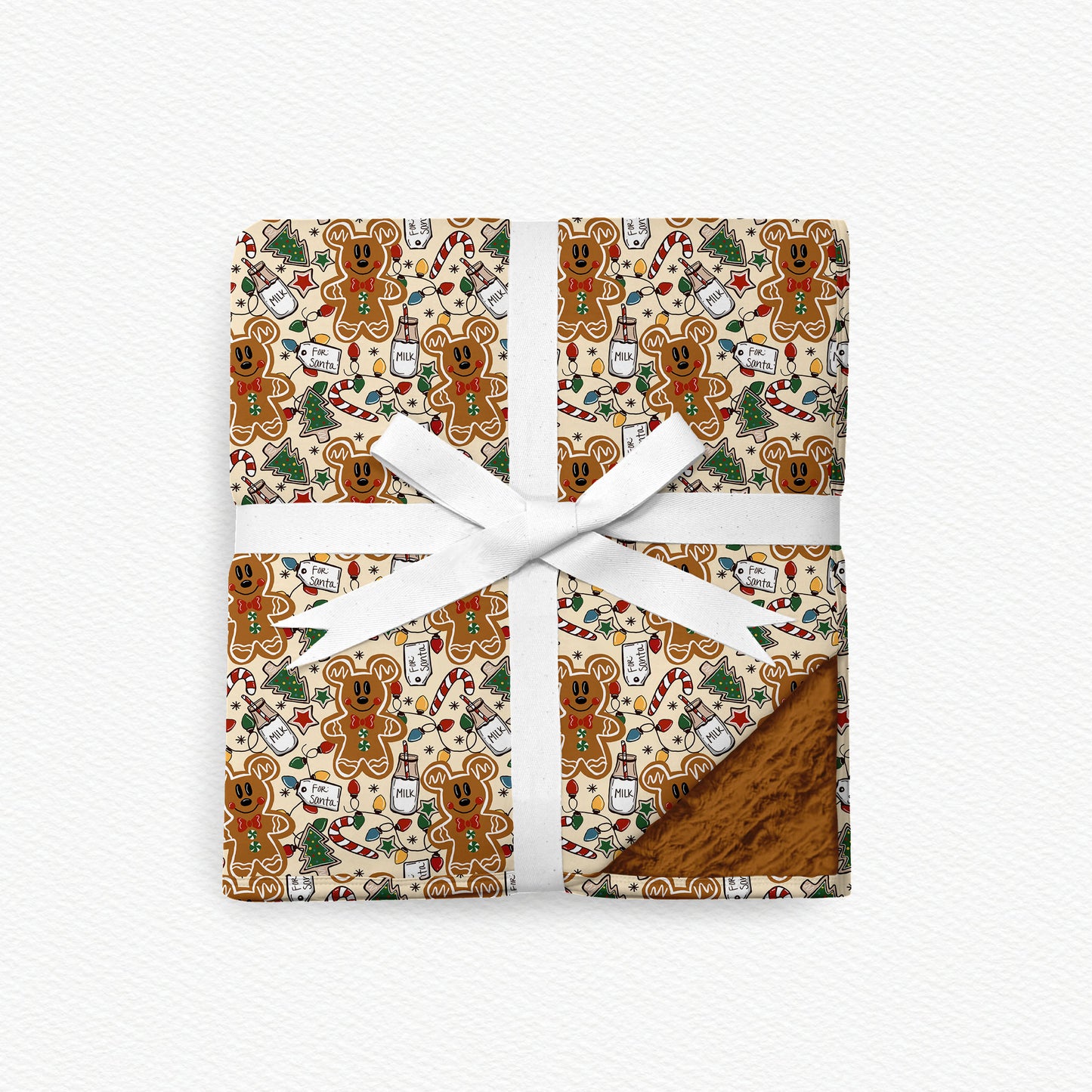 Milk & Cookies Fur Backed Bamboo Blanket