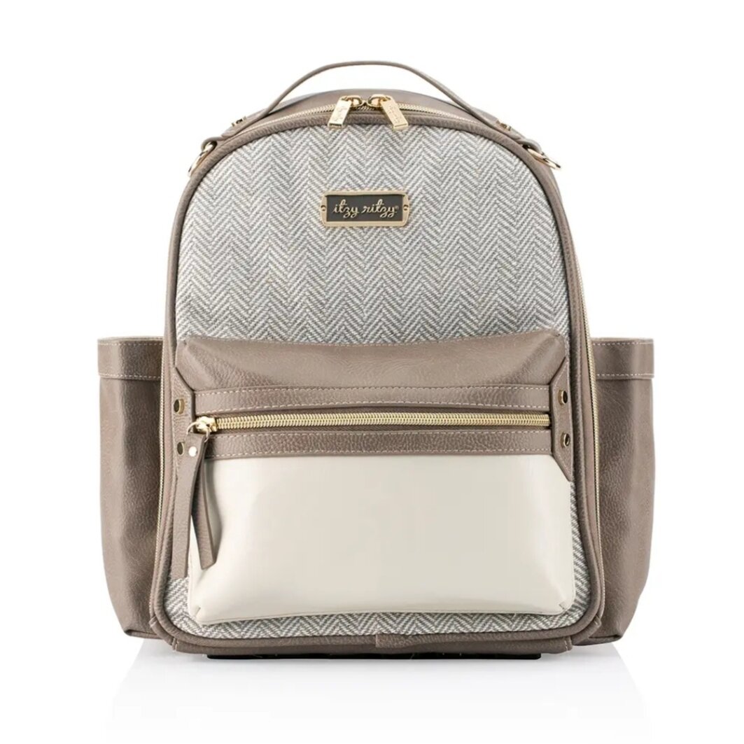 Itzy Ritzy Mini Diaper Bag Boss Backpack - Vanilla Latte