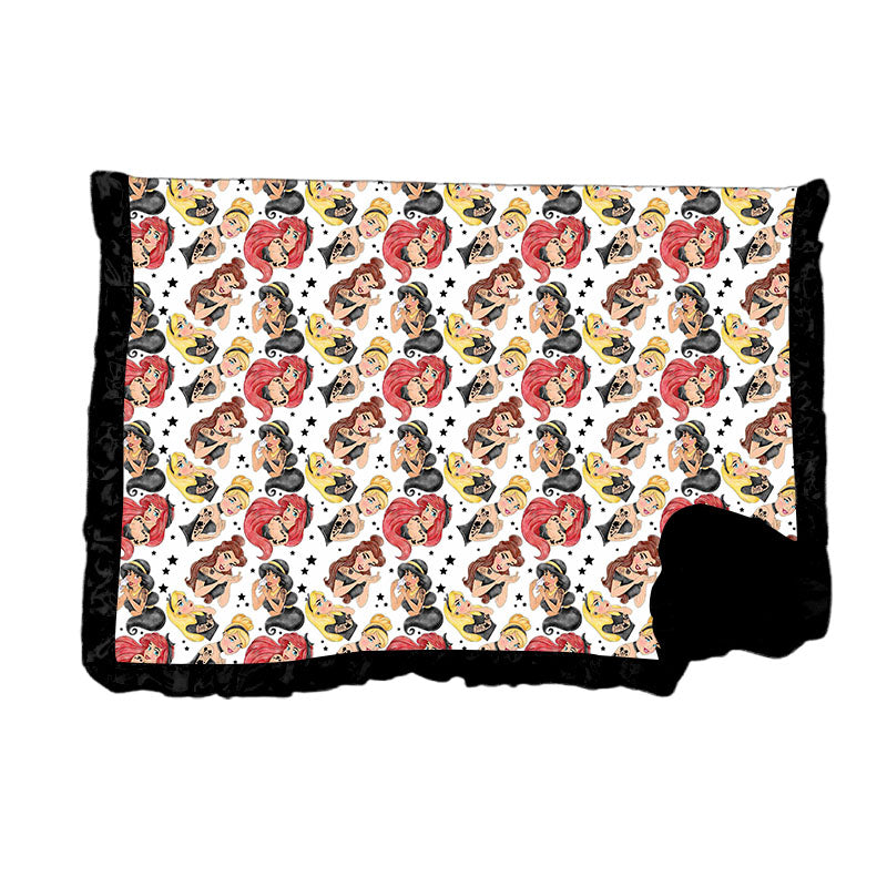Punk Princess Bamboo Minky Dot Toddler Blanket With Ruffle