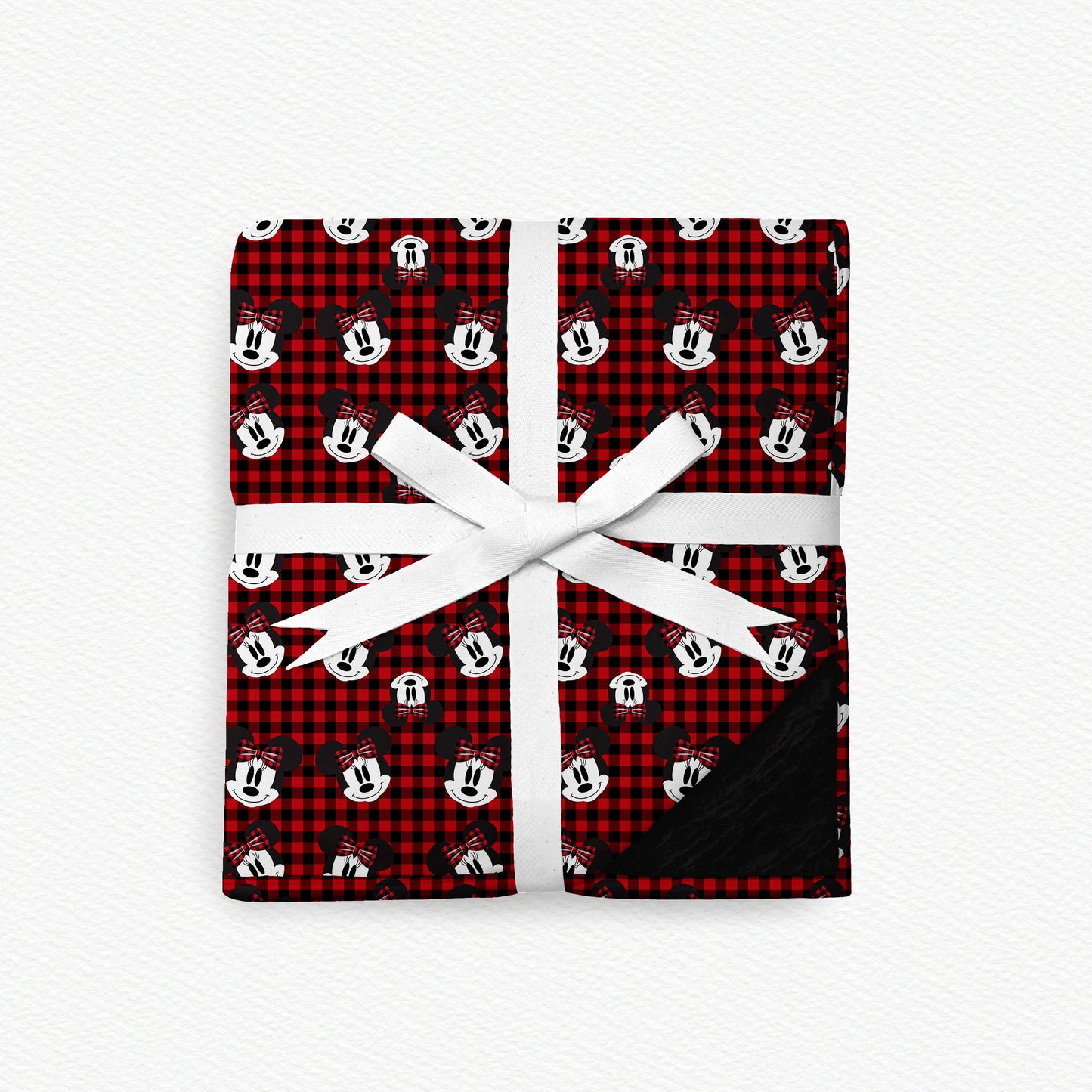 Holiday Minnie Fur Backed Bamboo Blanket