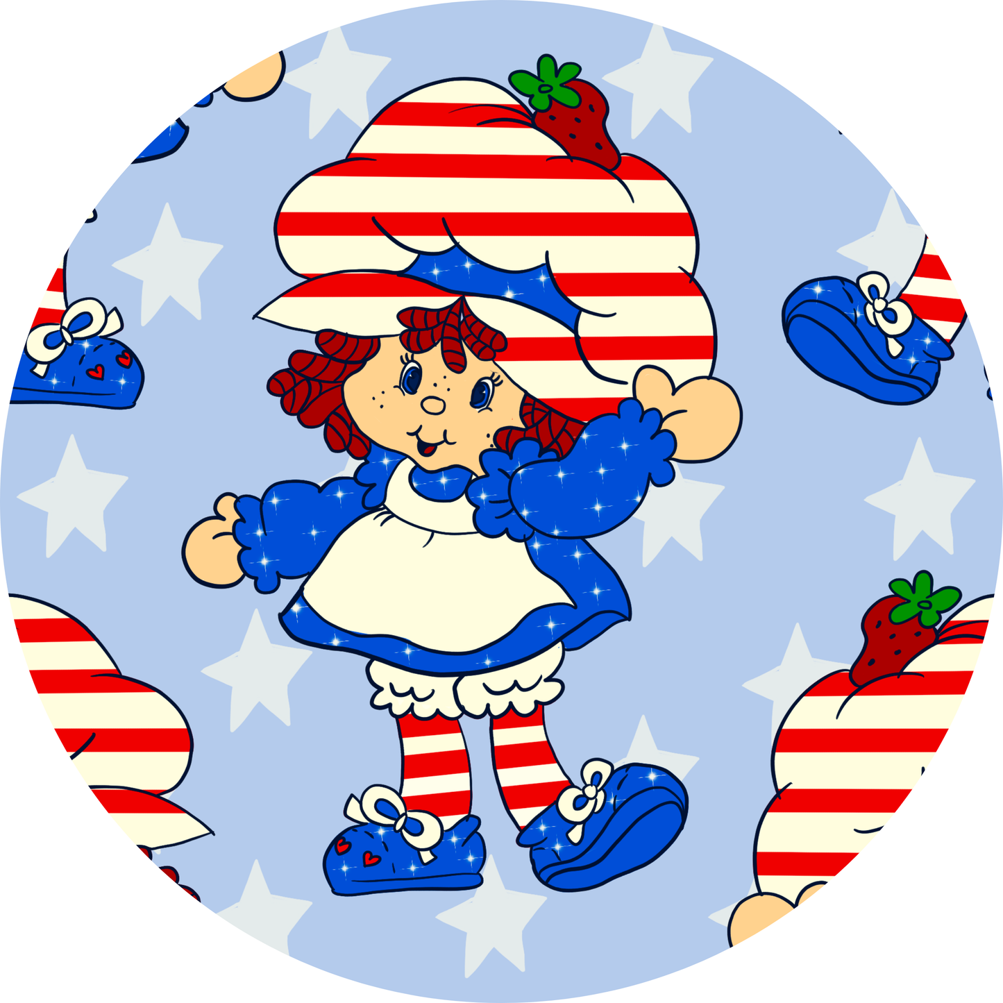 Berry Sweet Americana Bamboo Ruffle Tank Dress