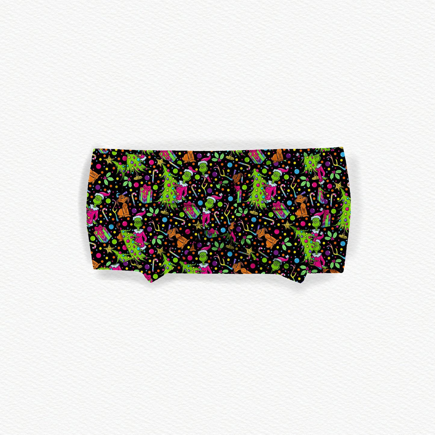 Neon Grump Christmas Bamboo Bow Headband