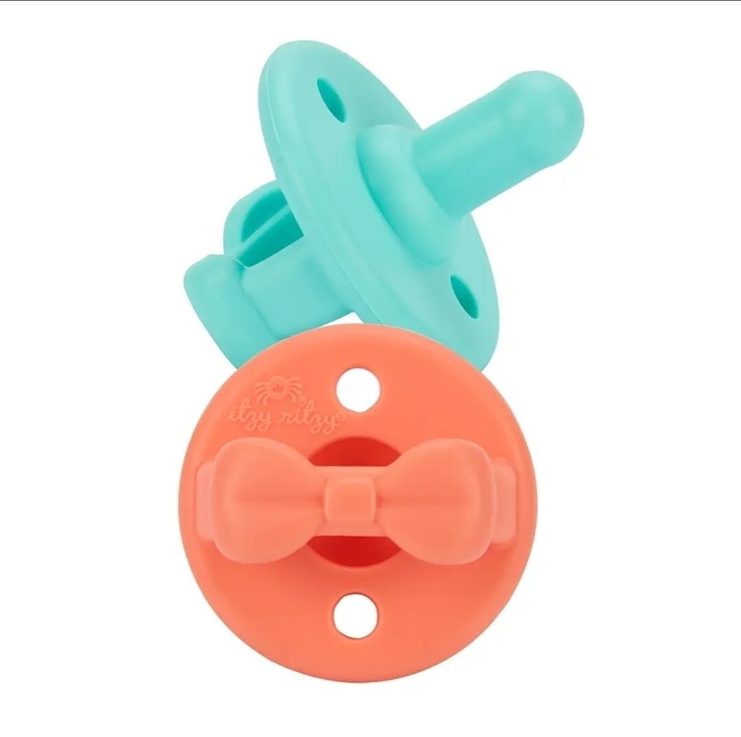 Itzy Ritzy Sweetie Soother - Aquamarine & Peach