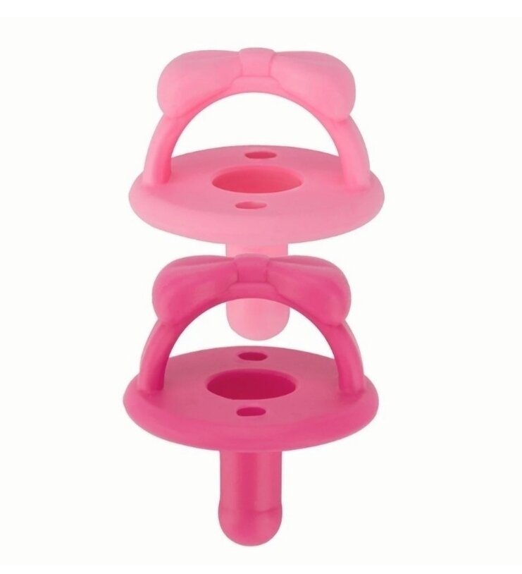 Itzy Ritzy Sweetie Soothers - Cotton Candy And Watermelon Bows