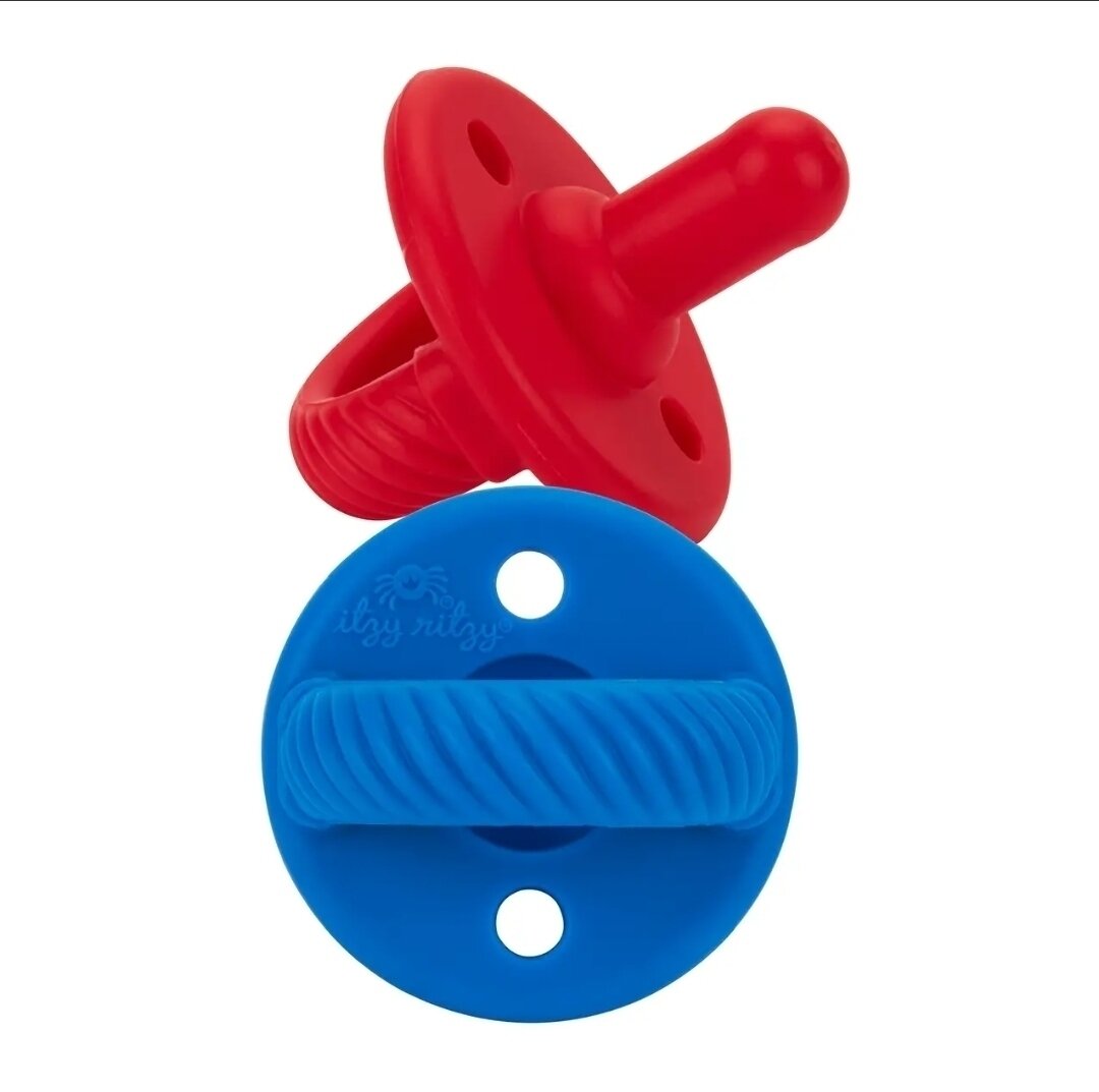 Itzy Ritzy Sweetie Soother - Hero Red & Patriot Blue