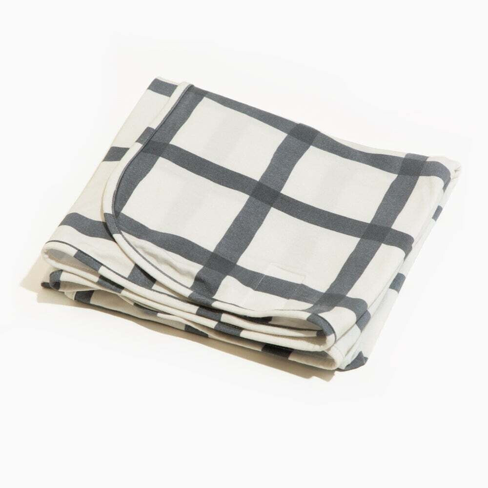 Indigo Windowpane Swaddle II w/ Laundry Bag & Snuggle Band