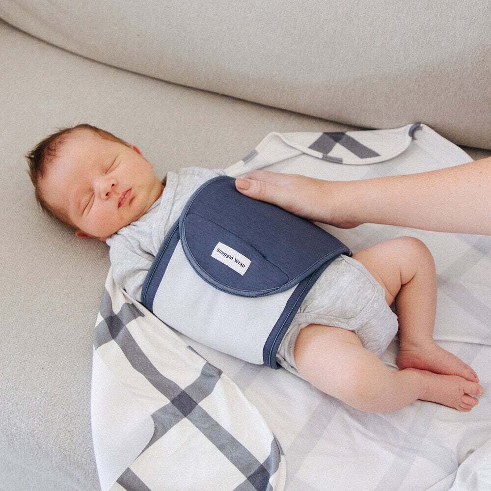 Indigo Windowpane Swaddle II w/ Laundry Bag & Snuggle Band
