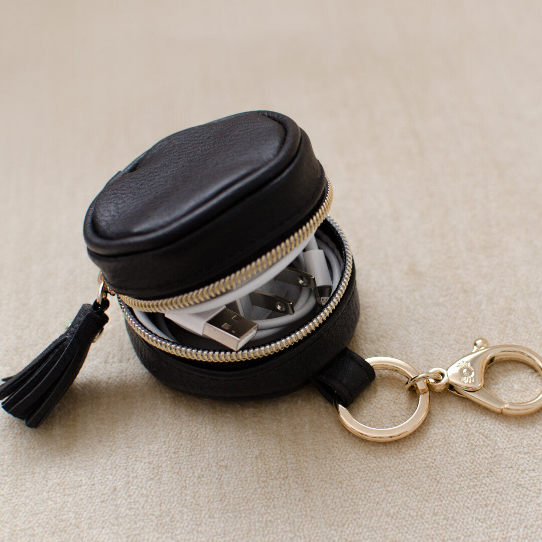 Black Diaper Bag Charm Pod Keychain - Itzy itzy