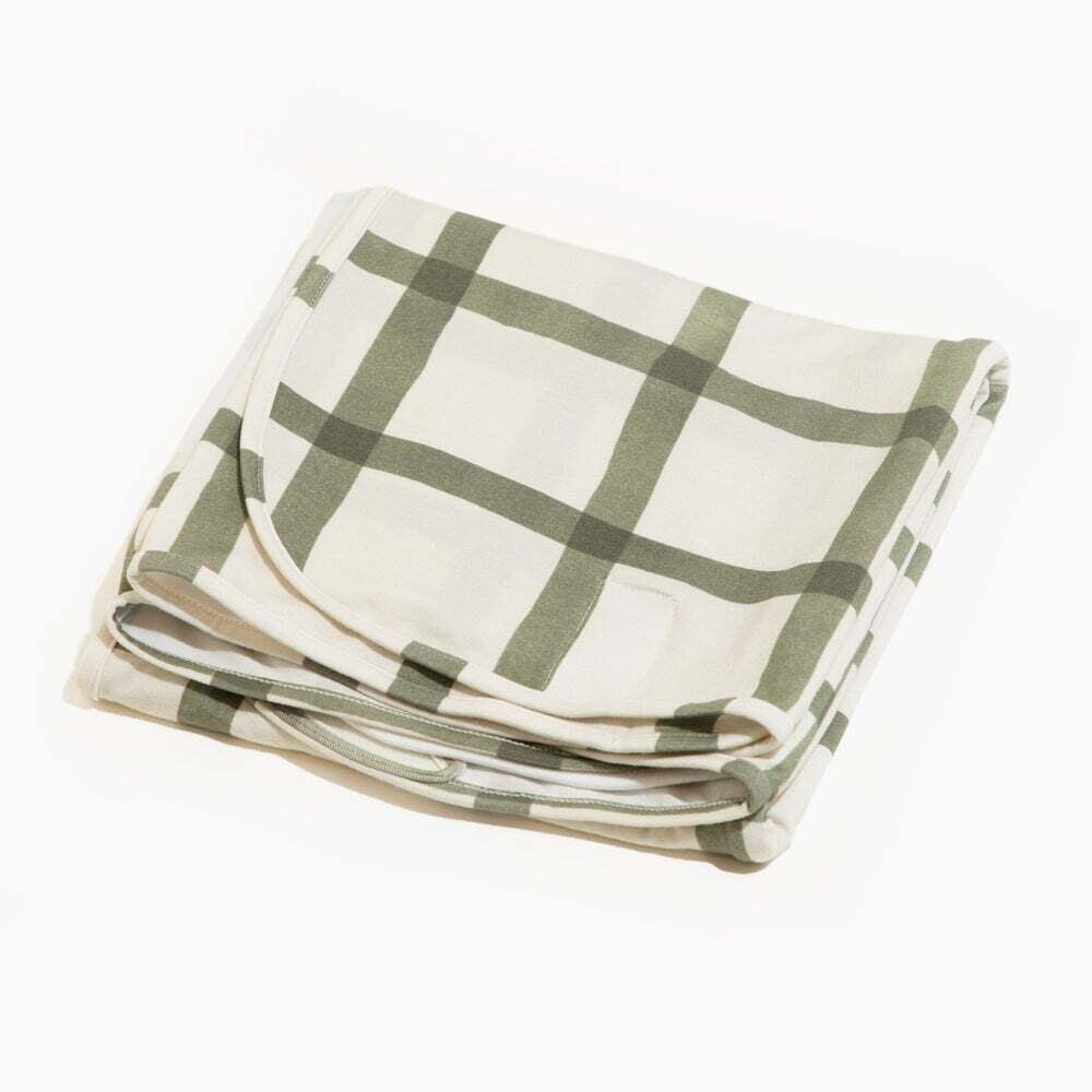 Sage Windowpane Swaddle II w/ Laundry Bag & Snuggle Band