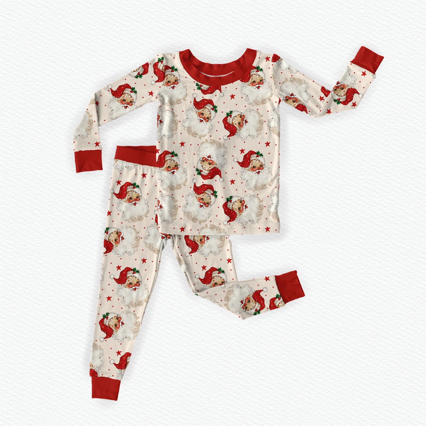 Old Saint Nick Bamboo Long Sleeve Two Piece Pajama Set
