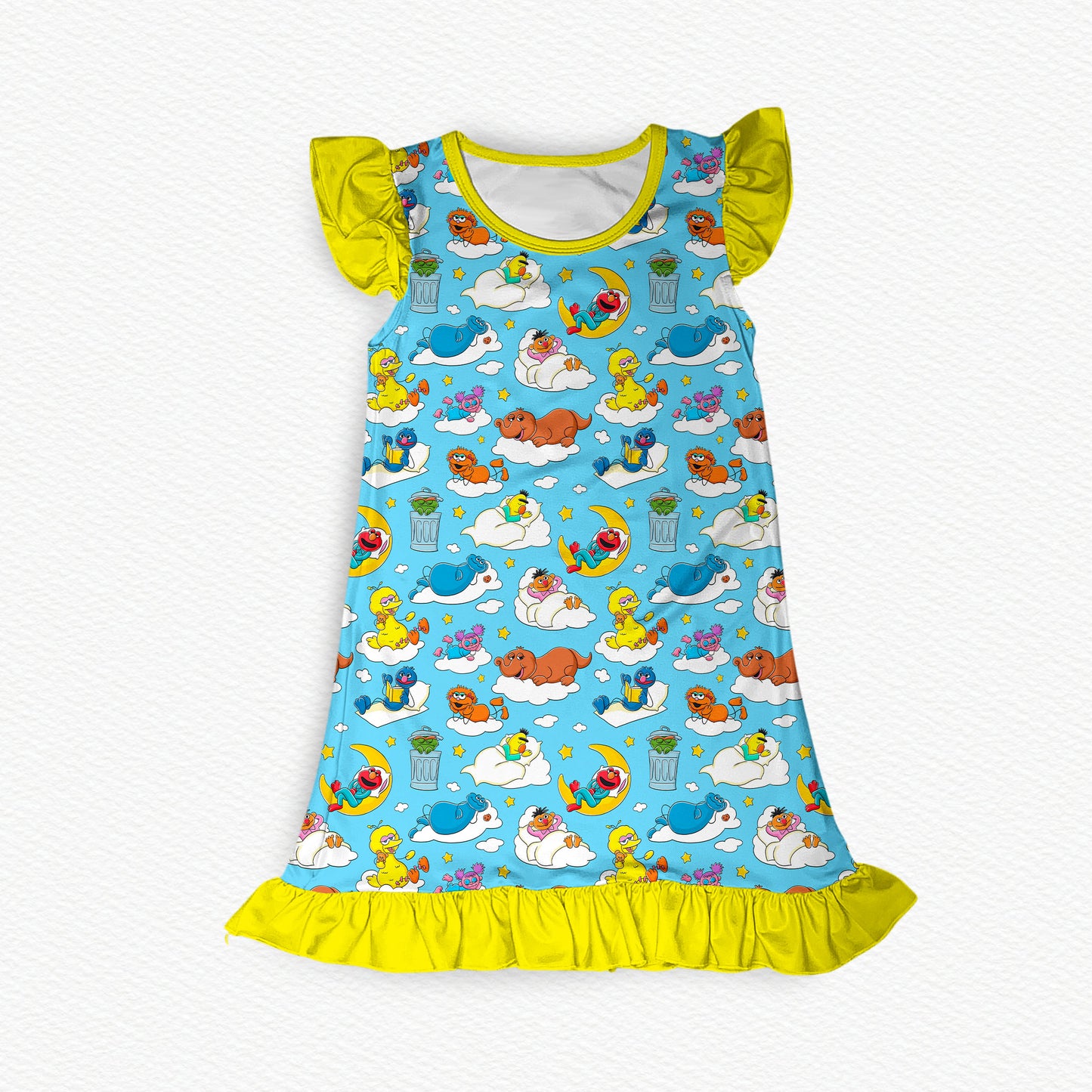 Snoozy Street Flutter Sleeve Bamboo Short Sleeve Nightgown