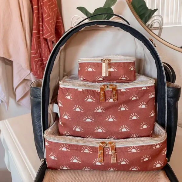 Itzy Ritzy - Pack Like a Boss Terracotta Sun Diaper Bag Packing Cubes