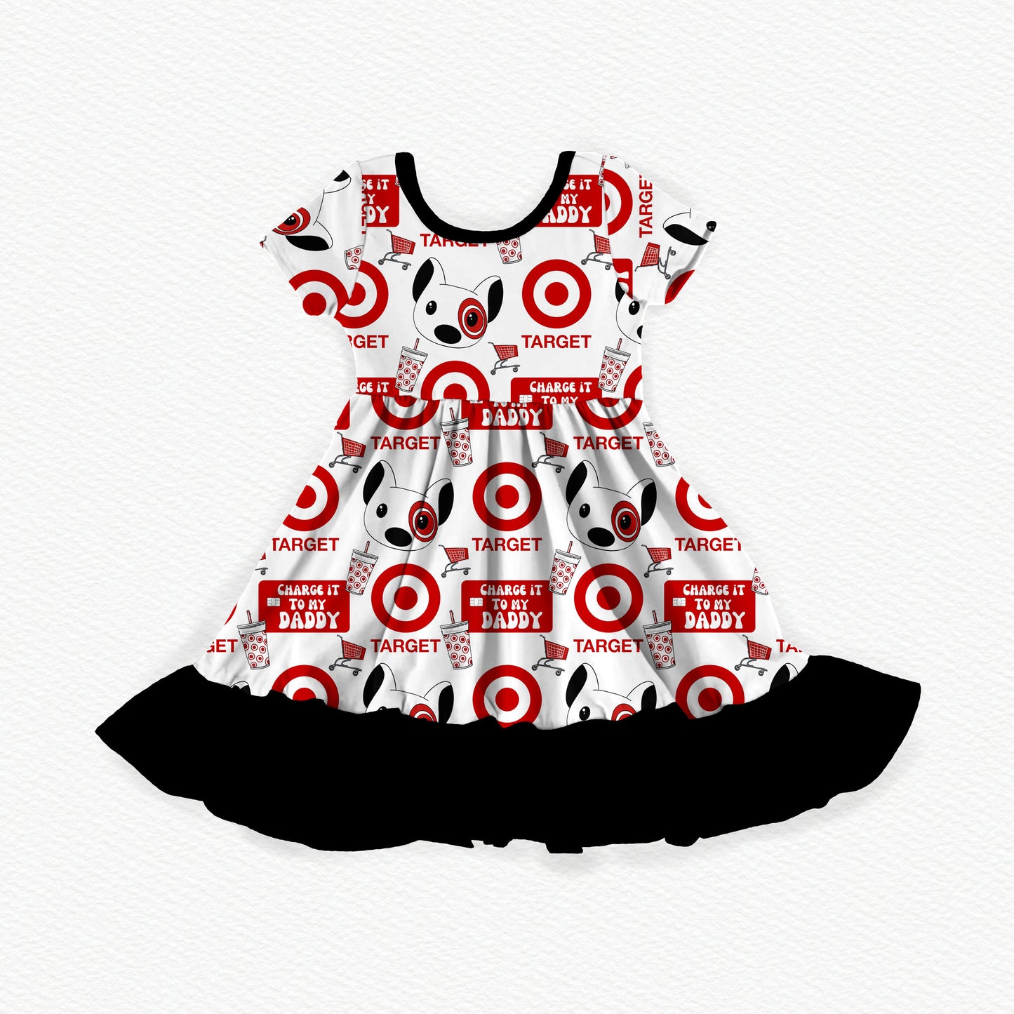 Daddy's Debit Bamboo Short Sleeve Ruffle Dress