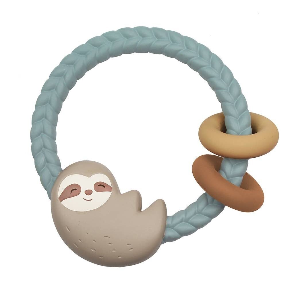 Itzy Ritzy Rattle Silicone Teether- Sloth