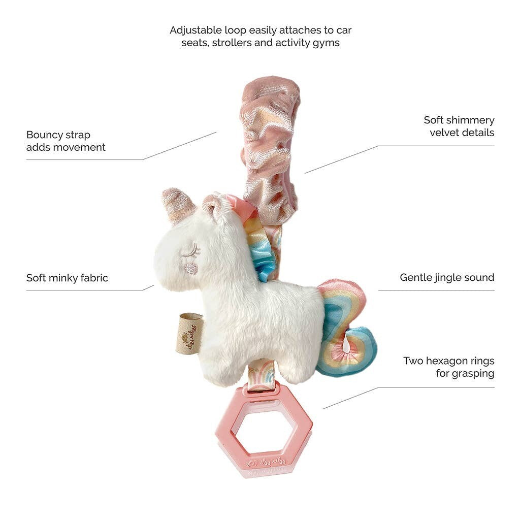 Ritzy Jingle™ Unicorn Attachable Travel Toy - Itzy Ritzy