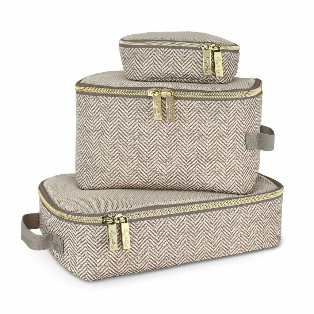 Itzy Ritzy Pack Like a Boss Diaper Bag Storage Packing Cubes- Vanilla Latte
