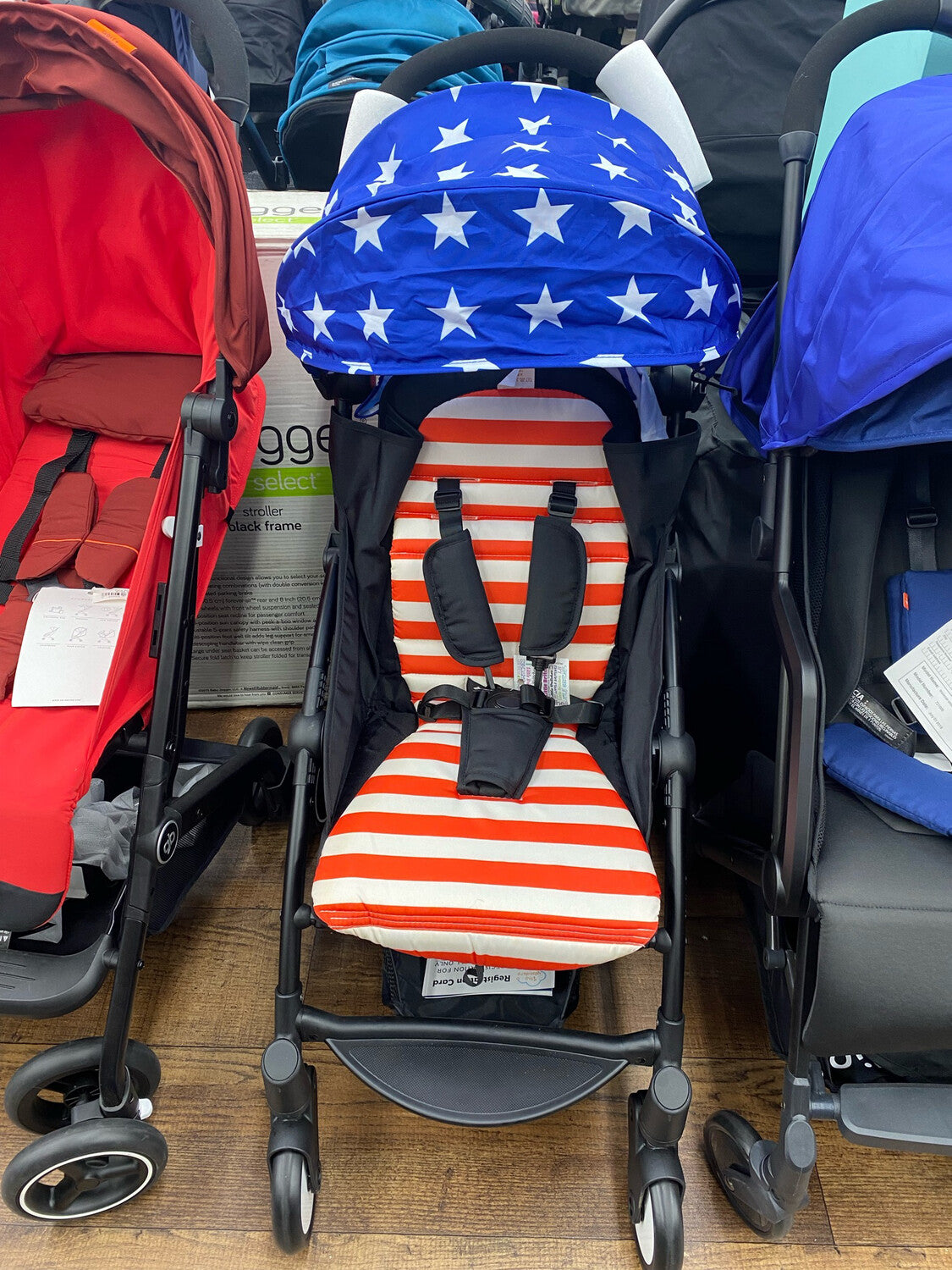 BabyZen Yoyo+ & Yoyo2 Stroller Color Pack Fabrics- USA Color Pack Seat Liner and Canopy Set