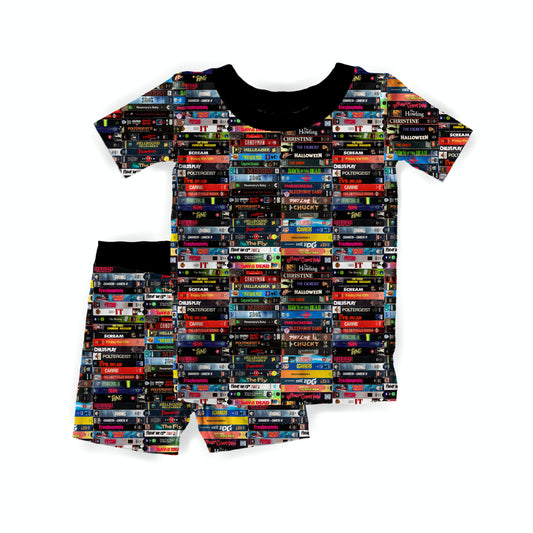 Cinema of Horrors Bamboo Short Sleeve & Shorts Two Piece Pajama Set