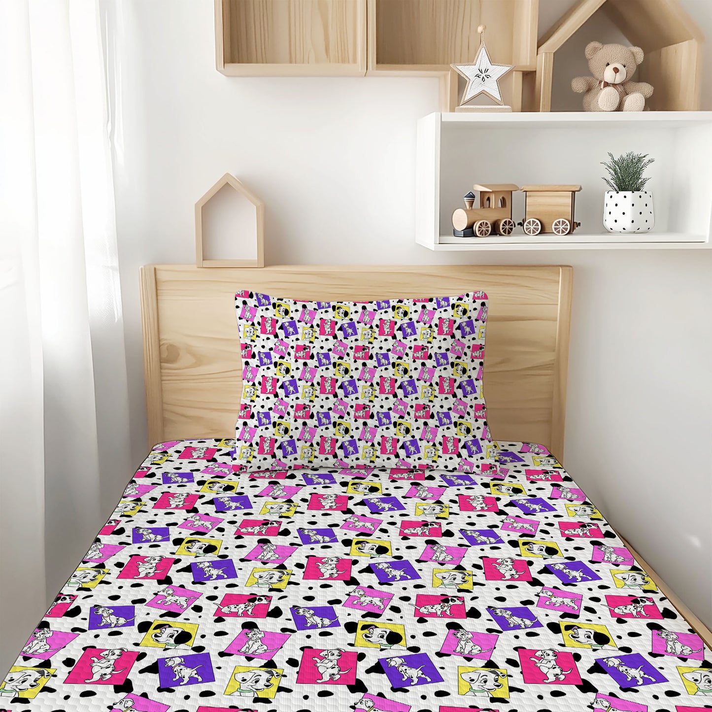 101 Dalmatians Bamboo Twin Sheet & Pillowcase Set
