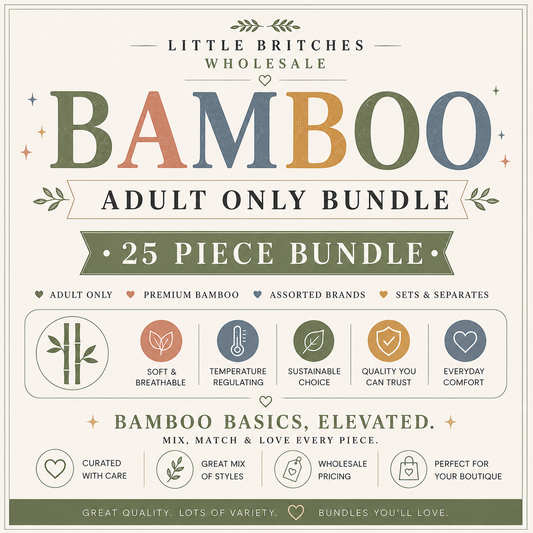 Adult Bamboo Only | 25 Piece Wholesale Assortment