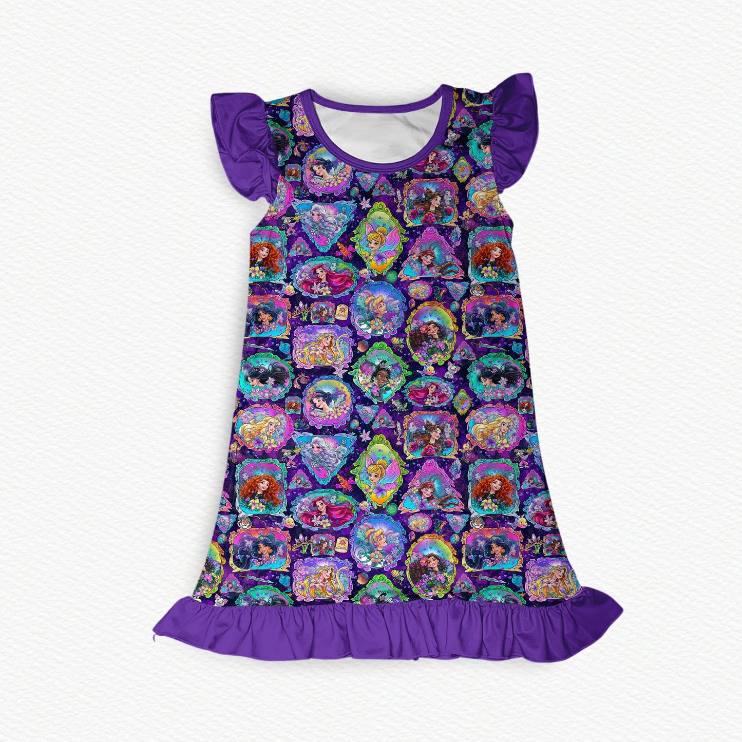 Mirror, Mirror On The Wall Flutter Sleeve Bamboo Short Sleeve Nightgown