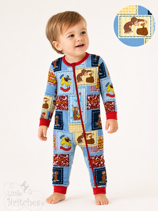 Curious George Patchwork Bamboo Zippy