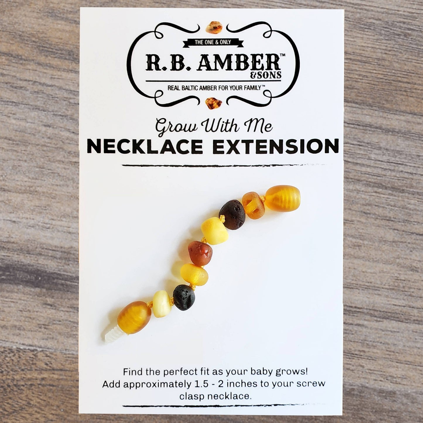 Raw Multi Baltic Amber Jewelry Extender