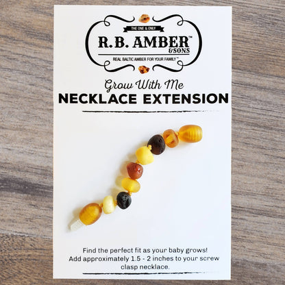 Raw Multi Baltic Amber Jewelry Extender