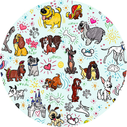 Sketchy Pups Triple Layered Bamboo Blanket