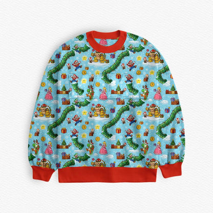 Mario's Christmas Carol Bamboo Adult French Terry Crewneck