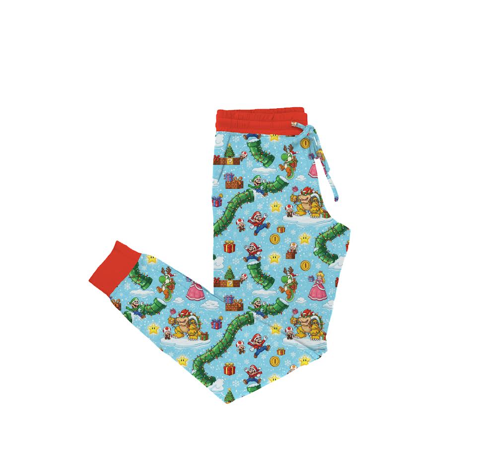 Mario's Christmas Carol Bamboo Adult Jogger Pants