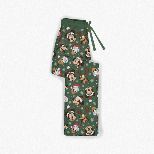 Christmas At Walt's Bamboo Adult Straight Leg Style Pants