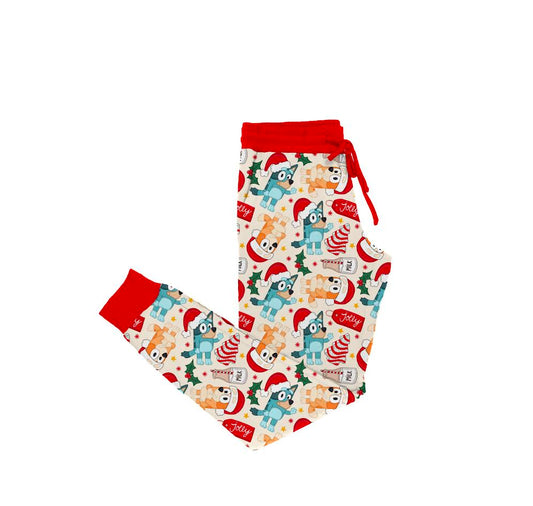 Christmas With The Heelers Bamboo Adult Jogger Style Pants