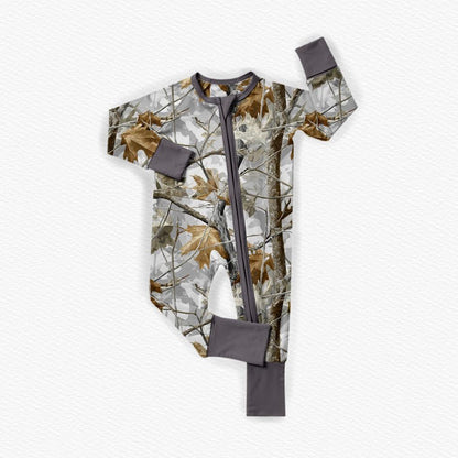 Gray Camo Bamboo Zippy Pajamas