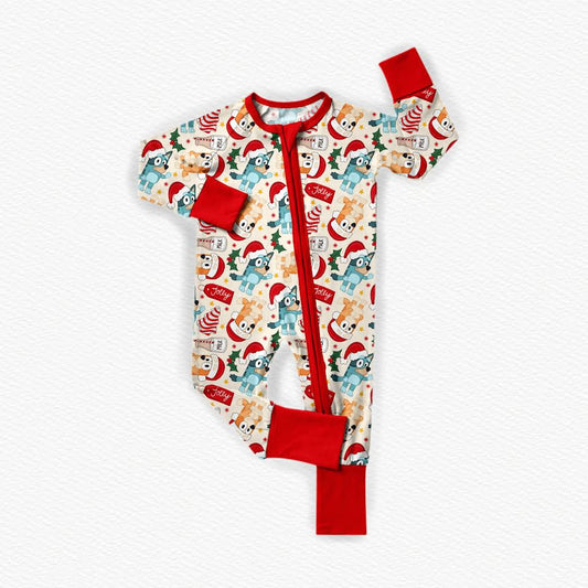 Christmas With The Heelers Bamboo Zippy Pajamas