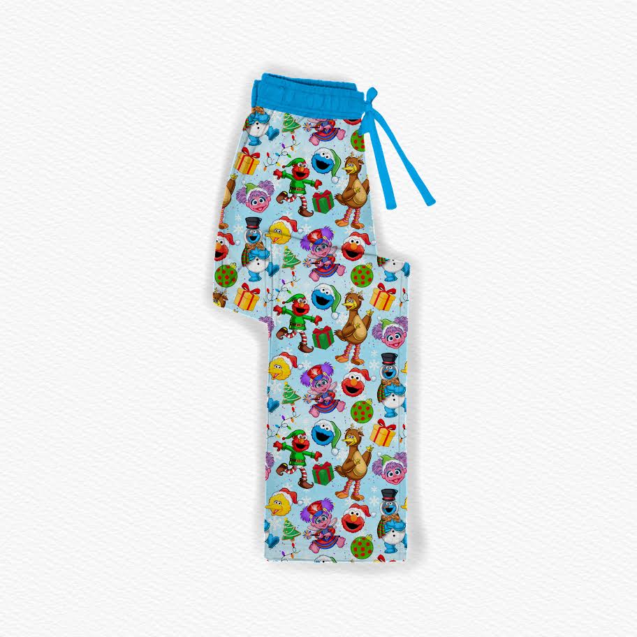 Sesame Street Secret Santa Adult Straight Leg Pants
