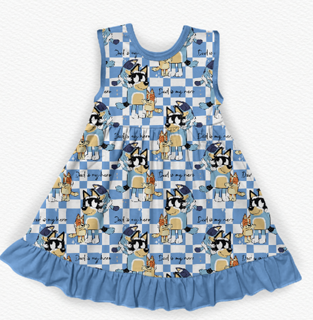 Dad Is My Hero Bamboo Tank Ruffle Dress
